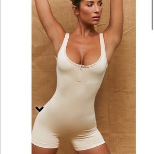 Bo Tee unitard in nude